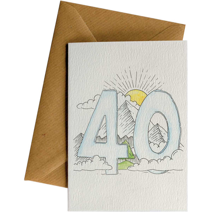 40th Birthday #179 – hand-designed greeting card by Little Difference