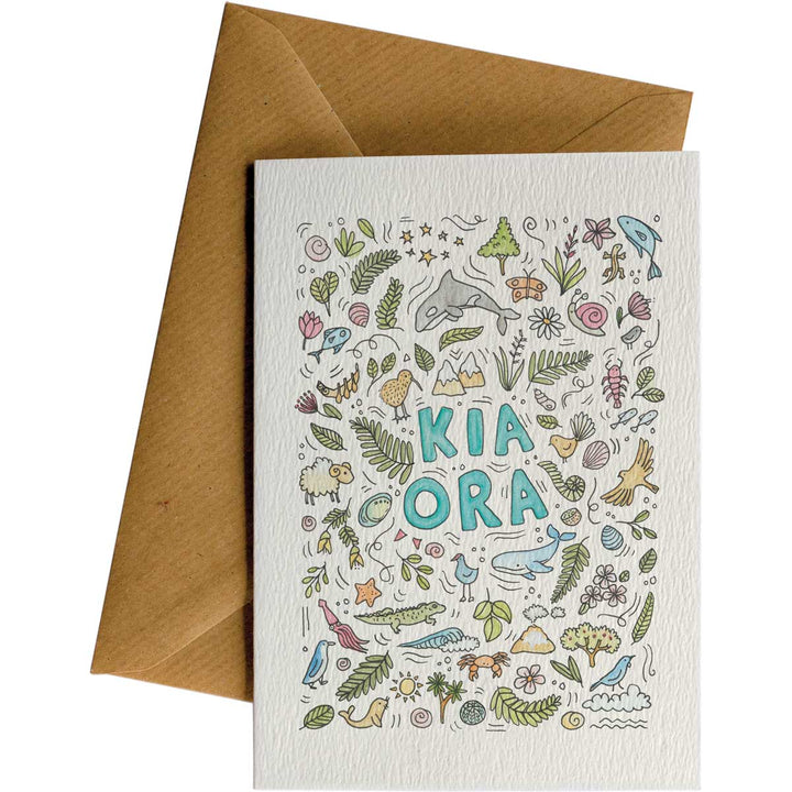 Kia Ora Montage #WS-187 – wholesale hand-designed greeting card by Little Difference