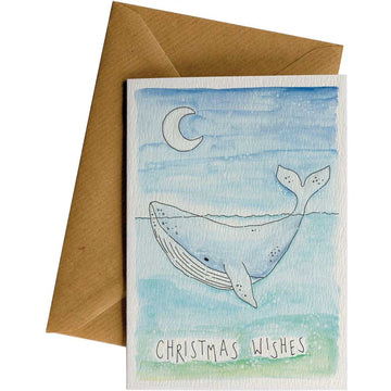 Whale Wishes #WS-C170 – wholesale hand-designed greeting card by Little Difference