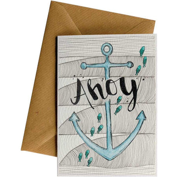 Ahoy Anchor #WS-001 – wholesale hand-designed greeting card by Little Difference