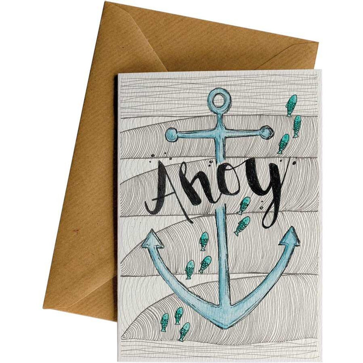 Ahoy Anchor #WS-001 – wholesale hand-designed greeting card by Little Difference