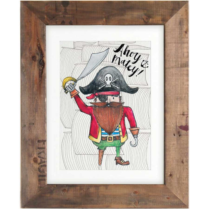 Ahoy Matey Pirate - Print #AP-002 – hand-designed art print by Little Difference