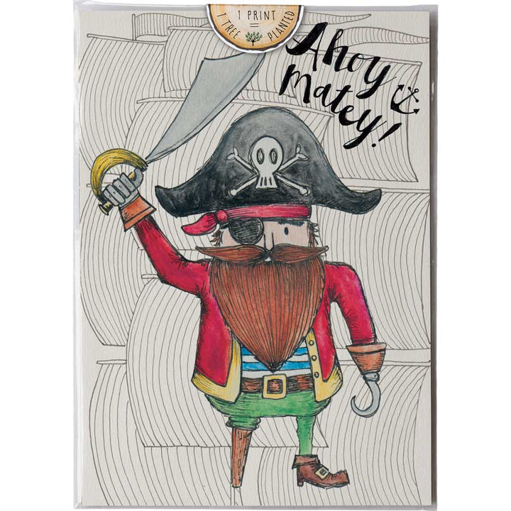 Ahoy Matey Pirate - Print #AP-002 – hand-designed art print by Little Difference