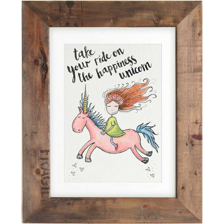 Happiness Unicorn - Print #AP-009 – hand-designed art print by Little Difference