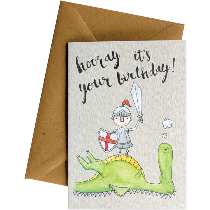 Hooray Dragon #WS-011 – wholesale hand-designed greeting card by Little Difference