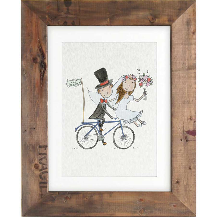Just Married Bike - Print #AP-014 – hand-designed art print by Little Difference