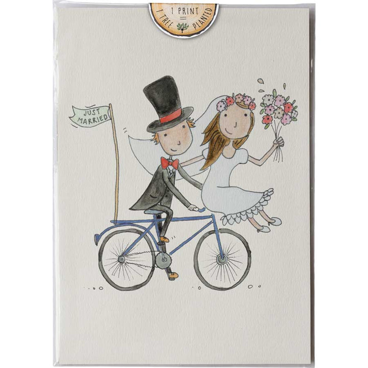 Just Married Bike - Print #AP-014 – hand-designed art print by Little Difference