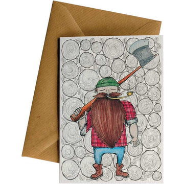 Lumber 1 Guy #WS-015 – wholesale hand-designed greeting card by Little Difference