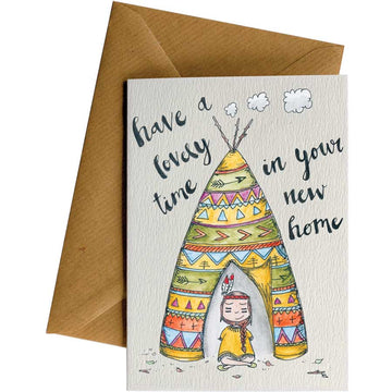 New Home Teepee #018 – hand-designed greeting card by Little Difference
