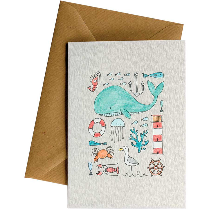 Sea Montage #022 – hand-designed greeting card by Little Difference
