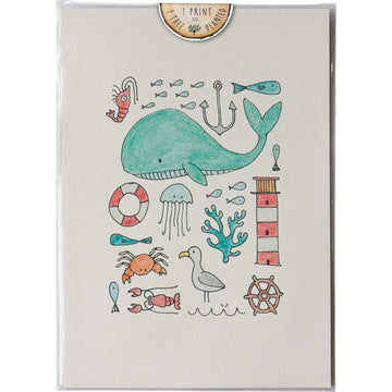 Sea Montage - Print #AP-022 – hand-designed art print by Little Difference