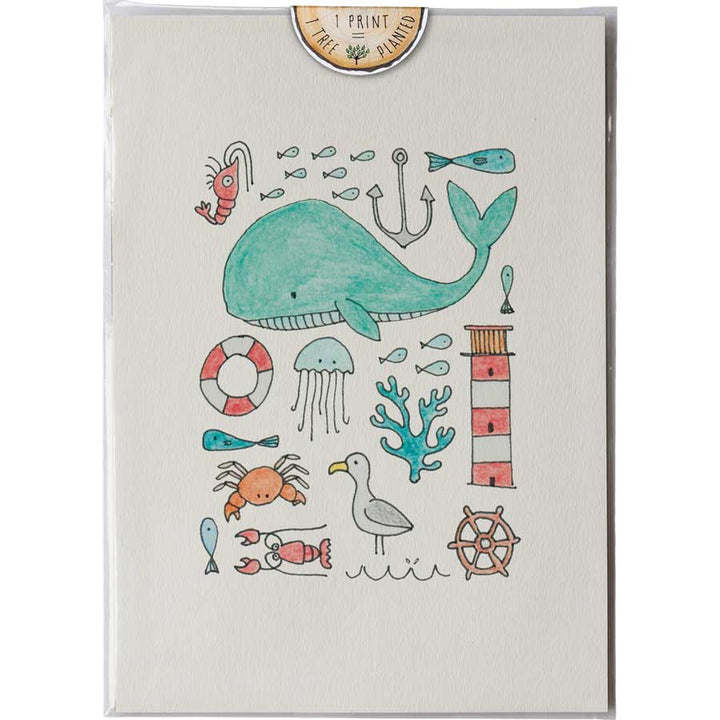 Sea Montage - Print #AP-022 – hand-designed art print by Little Difference