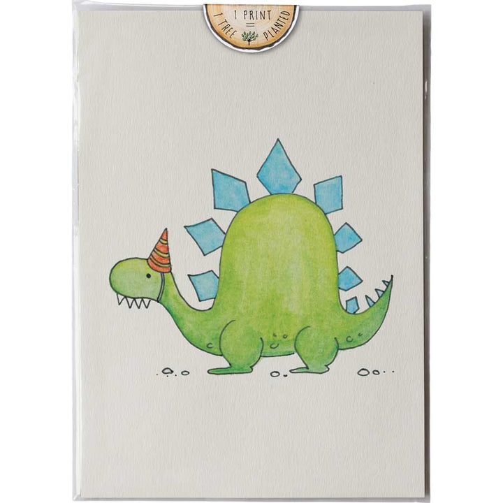 Stegosaurus Hat - Print #AP-023 – hand-designed art print by Little Difference