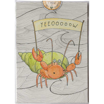 Yeeoooow Crab - Print #AP-031 – hand-designed art print by Little Difference