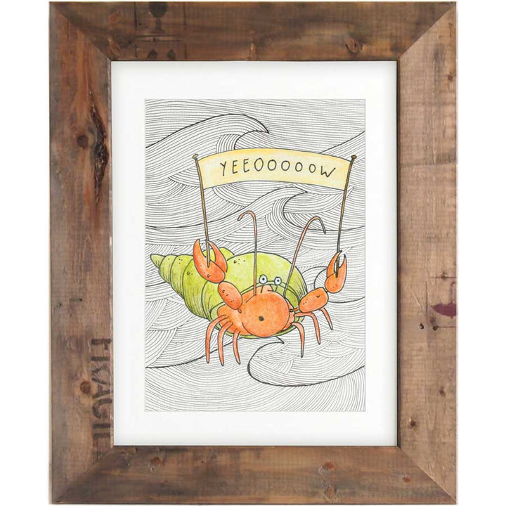 Yeeoooow Crab - Print #AP-031 – hand-designed art print by Little Difference