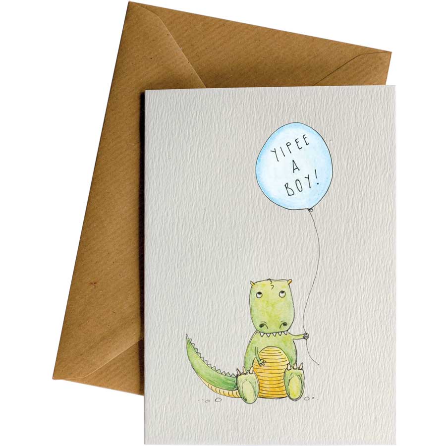 Yipee A Boy #WS-032 – wholesale hand-designed greeting card by Little Difference