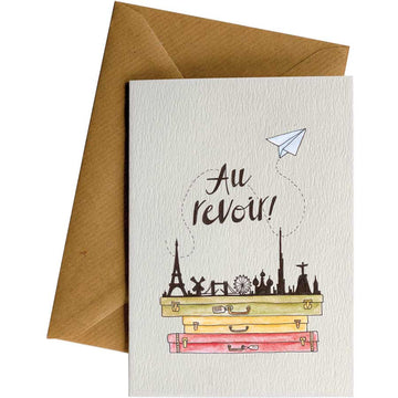 Au Revoir #WS-065 – wholesale hand-designed greeting card by Little Difference