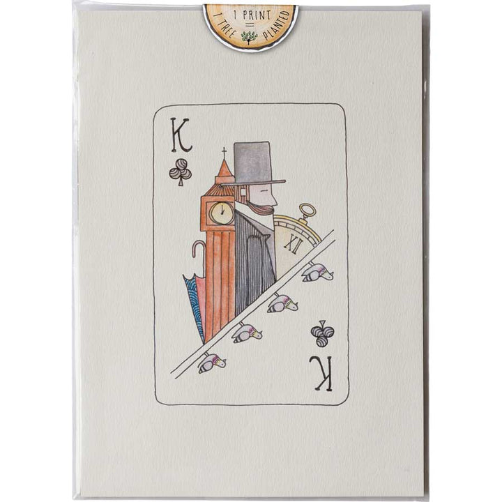 King Hipster - Print #AP-068 – hand-designed art print by Little Difference