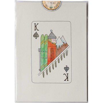 King Skier - Print #AP-069 – hand-designed art print by Little Difference