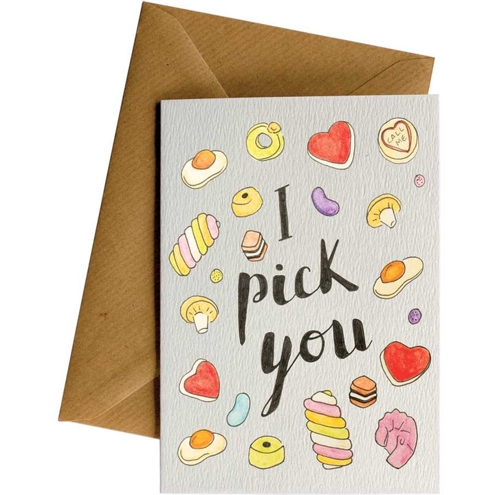 I Pick You #078 – hand-designed greeting card by Little Difference