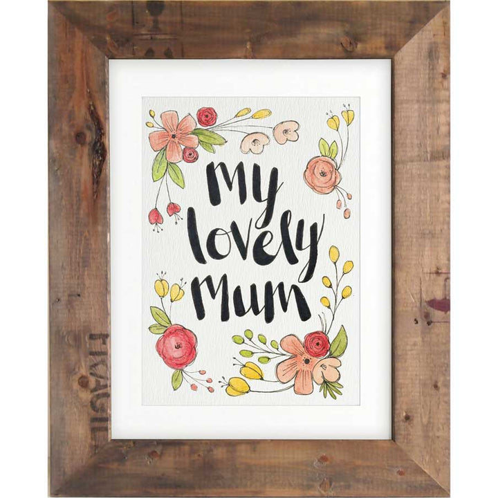 Lovely Mum Flowers - Print #AP-079 – hand-designed art print by Little Difference