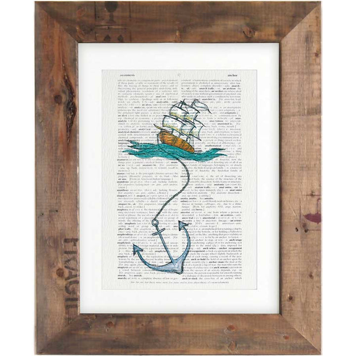 Diction Anchor Ship - Print #AP-081 – hand-designed art print by Little Difference