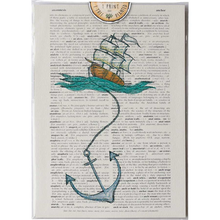 Diction Anchor Ship - Print #AP-081 – hand-designed art print by Little Difference