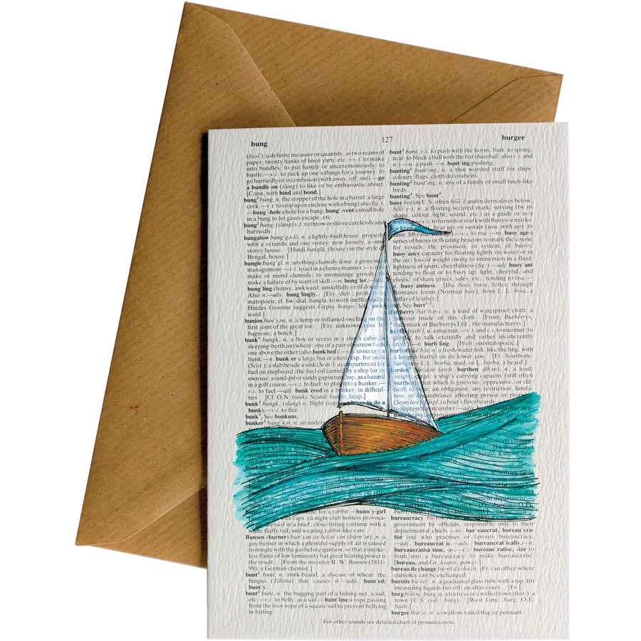 Diction Burgee #082 – hand-designed greeting card by Little Difference