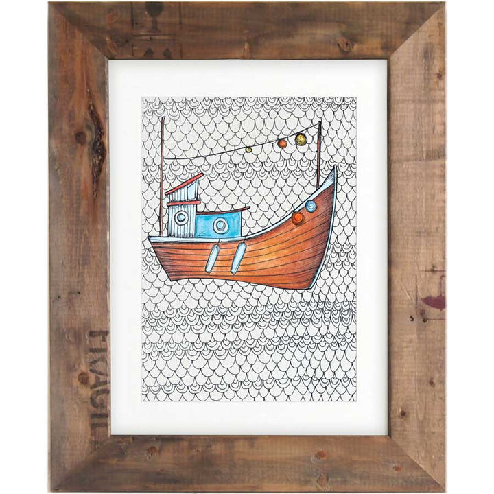 Fishing Boat - Print #AP-087 – hand-designed art print by Little Difference