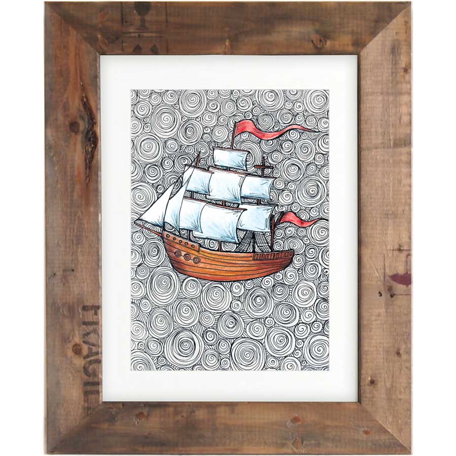 Ship - Print #AP-088 – hand-designed art print by Little Difference