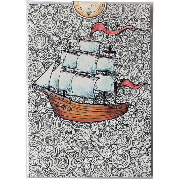 Ship - Print #AP-088 – hand-designed art print by Little Difference