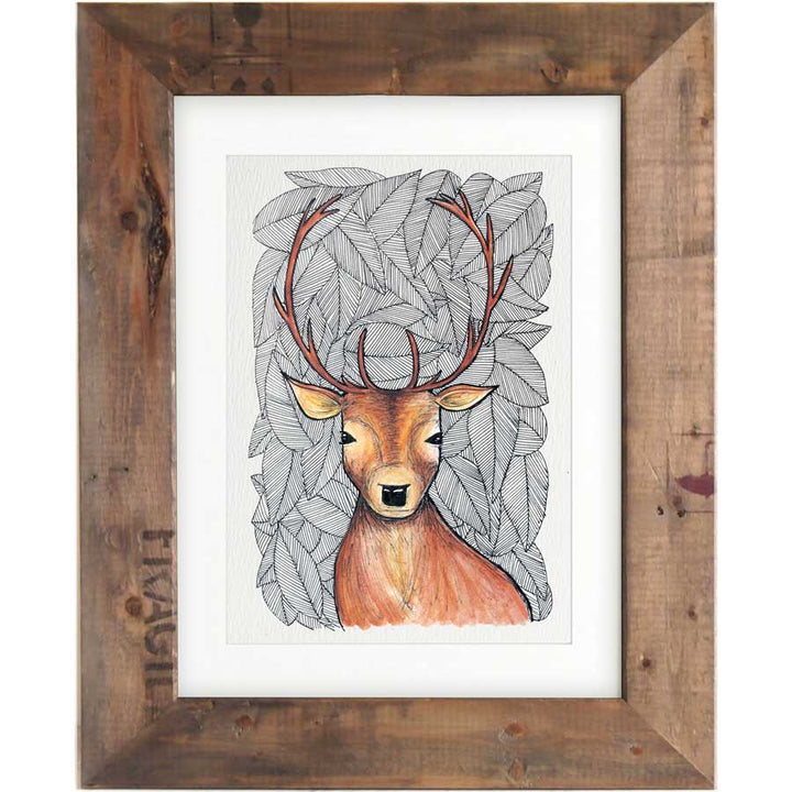 Pattern Deer - Print #AP-090 – hand-designed art print by Little Difference