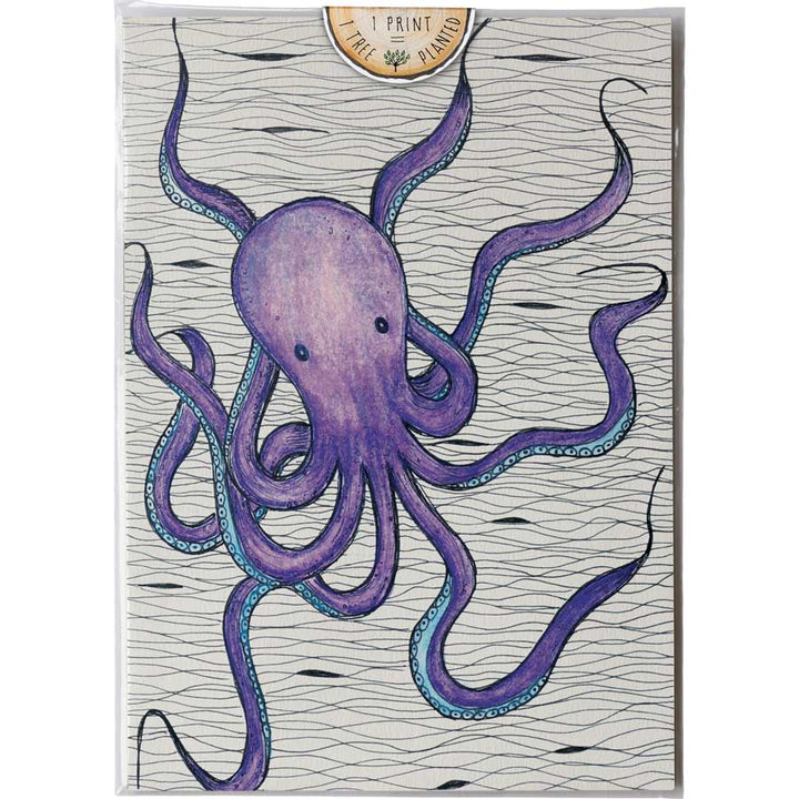 Octopus - Print #AP-091 – hand-designed art print by Little Difference