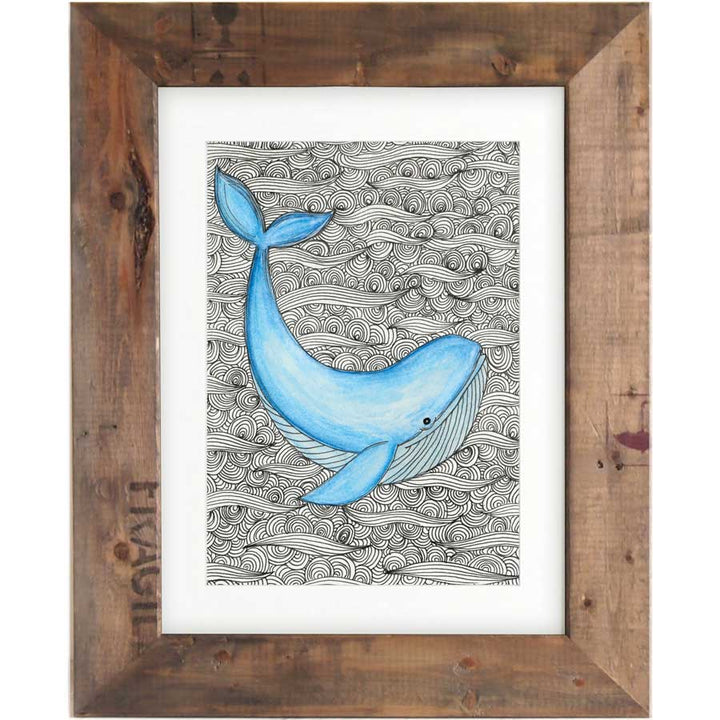 Whale - Print #AP-092 – hand-designed art print by Little Difference