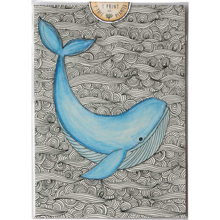 Whale - Print #AP-092 – hand-designed art print by Little Difference