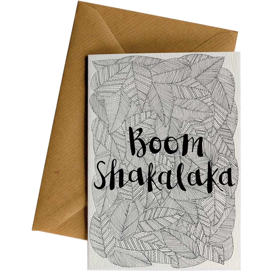 Boom Shakalaka #096 – hand-designed greeting card by Little Difference