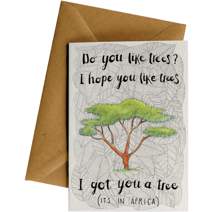 Pack of 5 LOVE TREES Greeting Cards – hand-designed greeting card pack by Little Difference