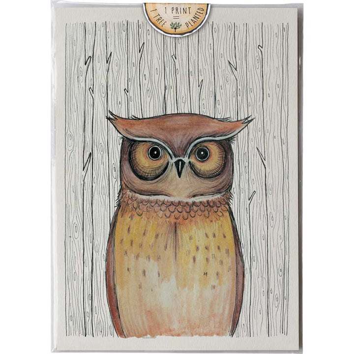 Owl - Print #AP-099 – hand-designed art print by Little Difference