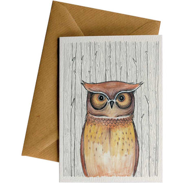 Pattern Owl #WS-099 – wholesale hand-designed greeting card by Little Difference