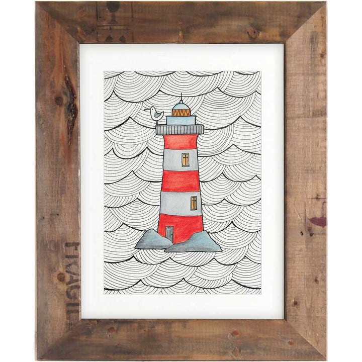 Lighthouse #AP-102 – hand-designed art print by Little Difference