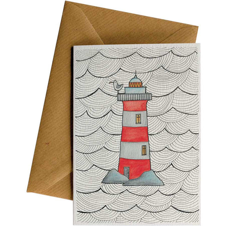 Pattern Lighthouse #102 – hand-designed greeting card by Little Difference