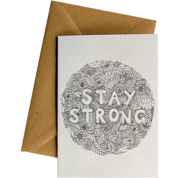 Stay Strong Flowers #WS-117 – wholesale hand-designed greeting card by Little Difference