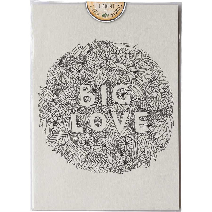 Big Love Flowers - Print #AP-118 – hand-designed art print by Little Difference