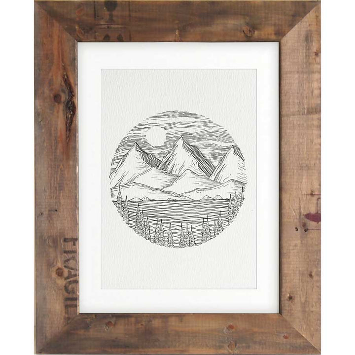 Circle Mountain Lake - Print #AP-120 – hand-designed art print by Little Difference