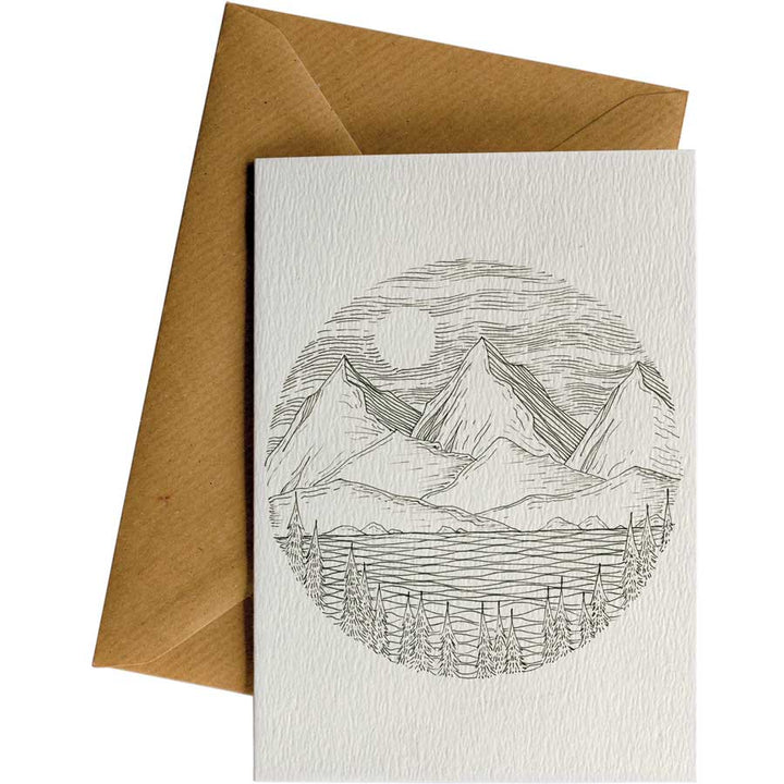 Circle Mountain Lake #WS-120 – wholesale hand-designed greeting card by Little Difference