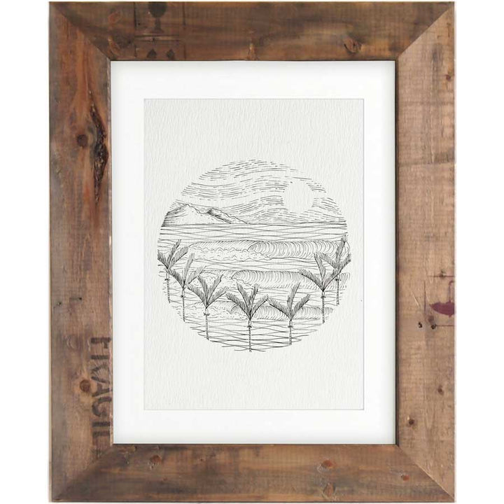 Circle Nikau Waves - Print #AP-121 – hand-designed art print by Little Difference
