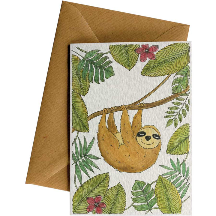 Slothy #125 – hand-designed greeting card by Little Difference