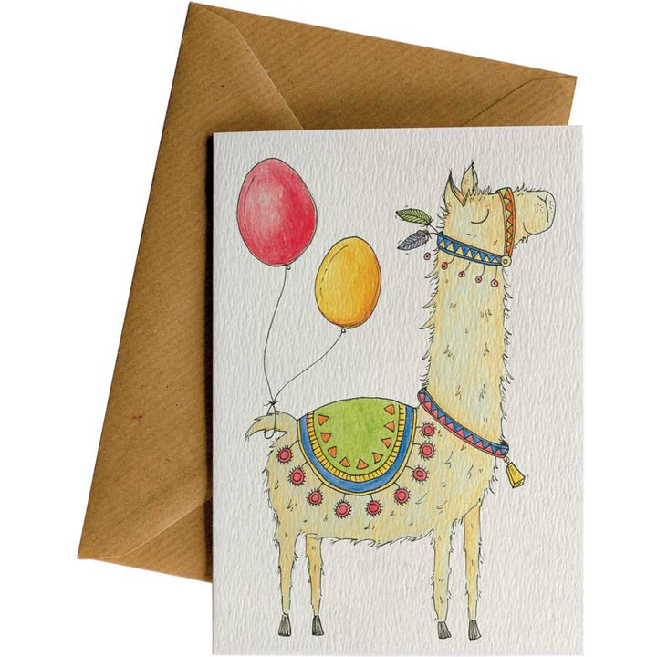 Llama #126 – hand-designed greeting card by Little Difference