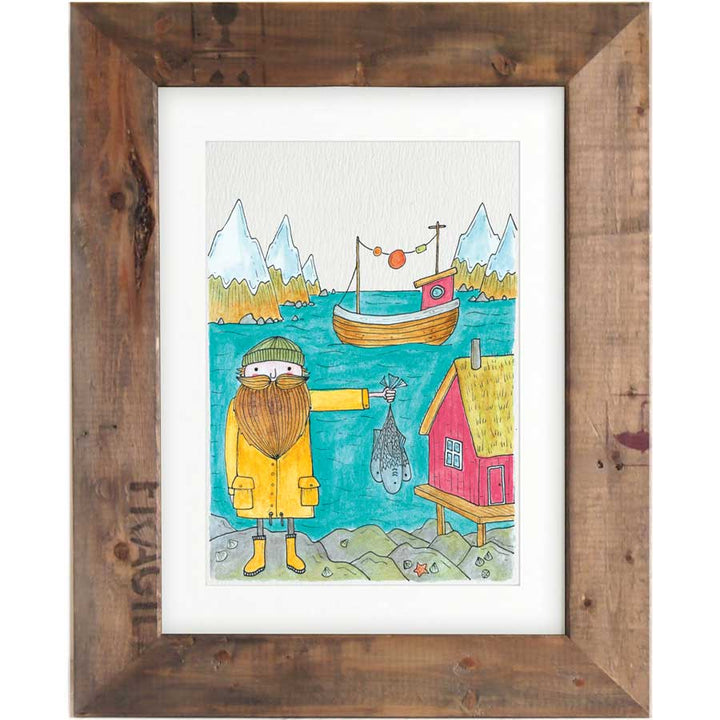 Fisherman Fjord - Print #AP-127 – hand-designed art print by Little Difference