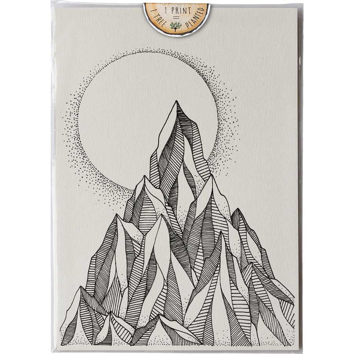 Mountain Moon - Print #AP-128 – hand-designed art print by Little Difference